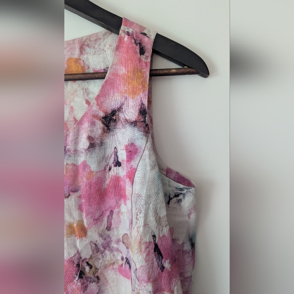 J. Jill 100% Linen XS Watercolor Floral Dress w/ kangaroo Pocket Pullover - Picture 7 of 13
